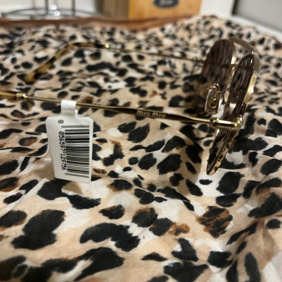 MIU MIU AUTHENTIC GOLD AND DIAMOND AVIATORS FOR WOMEN SUNGLASSES - Picture 5 of 13